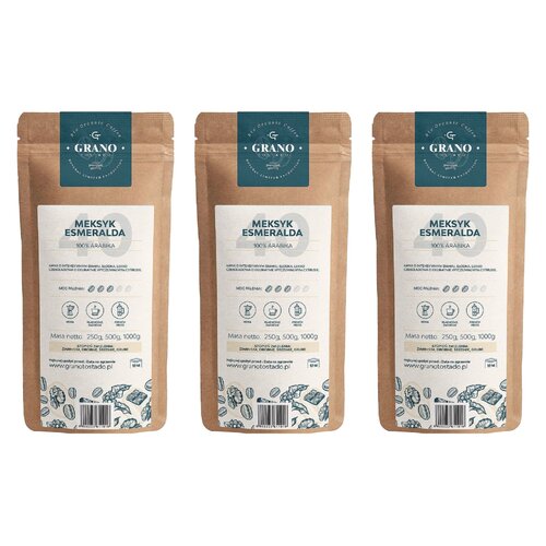 Kawa ziarnista GRANO TOSTADO Meksyk Esmeralda Arabica 3 x 1 kg