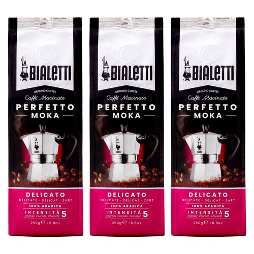Kawa mielona BIALETTI Perfetto Moka Delicato Arabica 3 x 0.25 kg