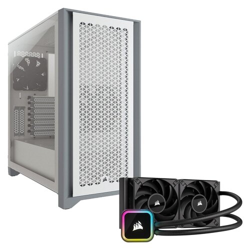 Obudowa CORSAIR 4000D Airflow + Chłodzenie wodne CORSAIR iCUE H100i RGB Elite