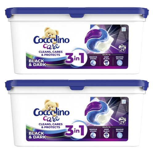 Kapsułki do prania COCCOLINO Care 3 in 1 Black 58 szt.