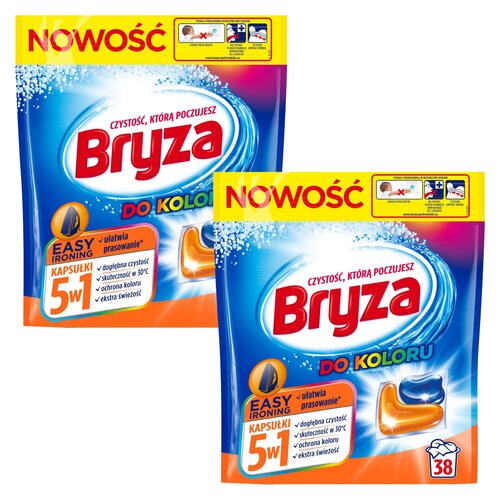 Kapsułki do prania BRYZA 5W1 Easy Ironing do koloru 76 szt.