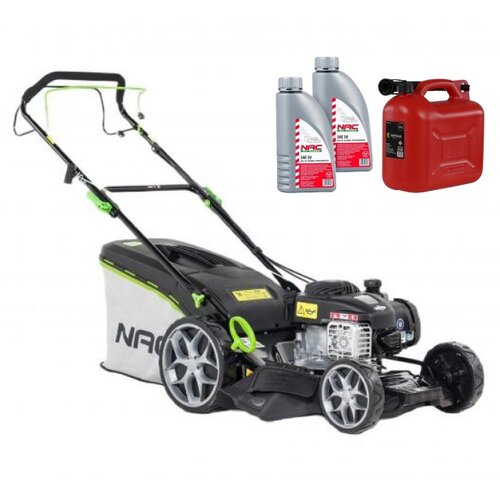 Kosiarka spalinowa NAC LS46-450E-HSS-JR Briggs & Stratton 450E z napędem + Kanister KRYSIAK OL KAN10 10 L + Olej do kosiarki NAC SAE 30 2 x 0.6L