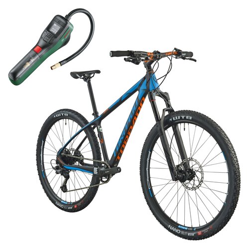 Rower górski MTB TORPADO Nearco N M15 27.5 cala męski Czarno-niebieski + Pompka rowerowa BOSCH EasyPump 0603947000