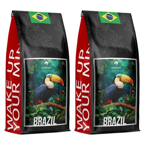 Kawa ziarnista BLUE ORCA COFFEE Brazylia Arabica 2 x 1 kg