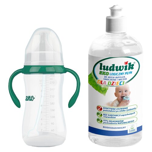 Butelka NENO 300 + Płyn do mycia butelek i smoczków LUDWIK CG1010102ZEKL0121 475 ml
