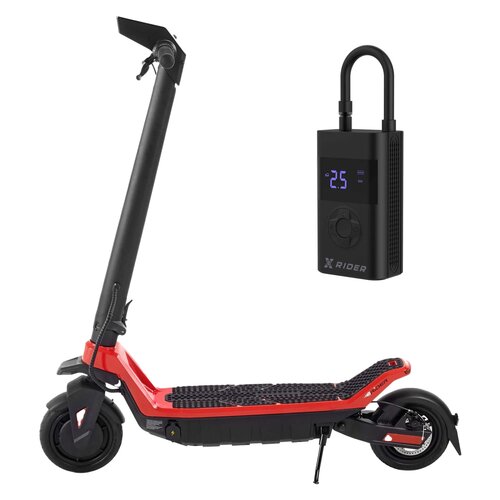 Hulajnoga elektryczna RIDER RS Sport Czarno-czerwony + Pompka rowerowa XRIDER z funkcją powerbank XR00AP01