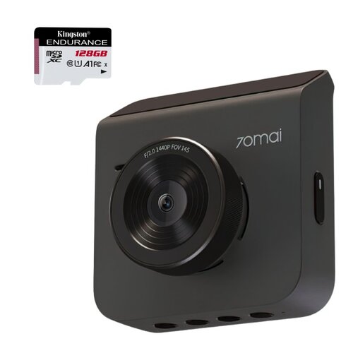 Wideorejestrator XIAOMI 70mai Dash Cam A400 + tylna kamera RC09 + Karta pamięci KINGSTON Endurance microSDXC 128GB