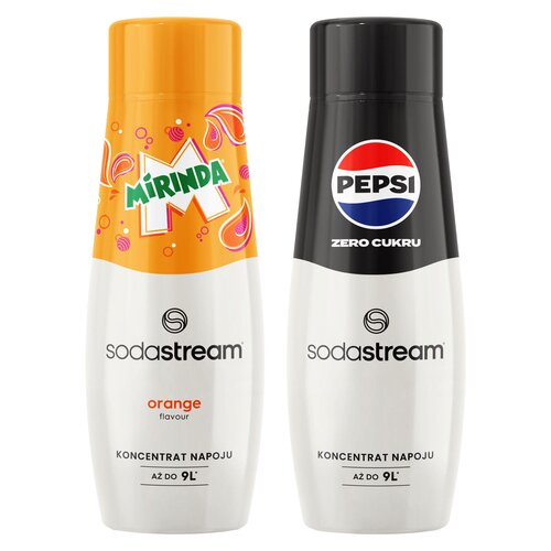 Syrop do saturatorów SODASTREAM Mirinda 440 ml + Syrop do saturatorów SODASTREAM Pepsi Zero Cukru 440 ml