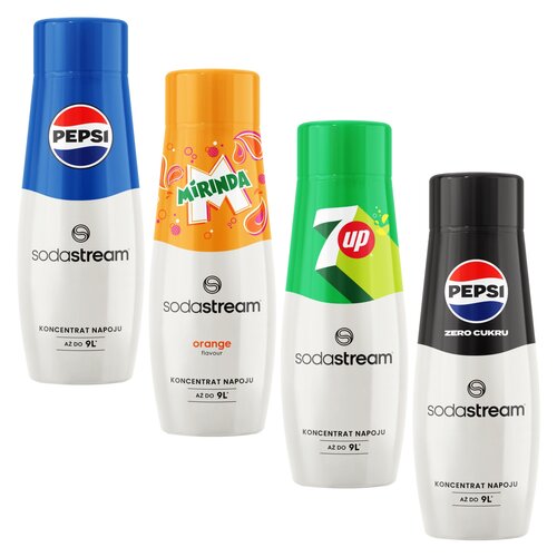 Syrop do saturatorów SODASTREAM Pepsi, Mirinda, 7UP, Pepsi Max Zero 4 x 440 ml