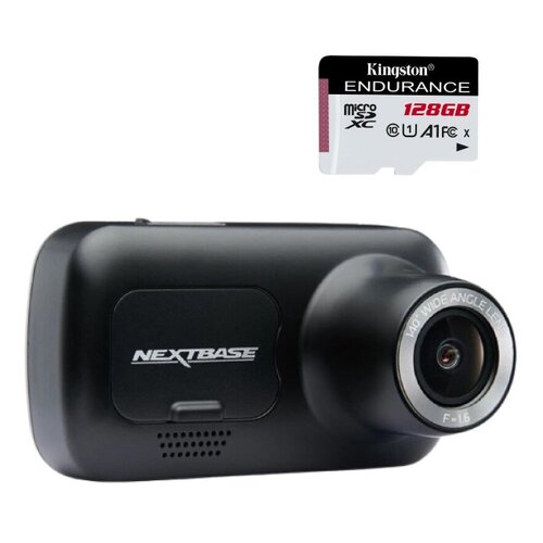 Wideorejestrator NEXTBASE 222G Czarny + Karta pamięci KINGSTON Endurance microSDXC 128GB