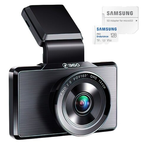 Wideorejestrator 360 G500H Premium + Karta pamięci SAMSUNG Pro Endurance microSDXC 128GB + Adapter