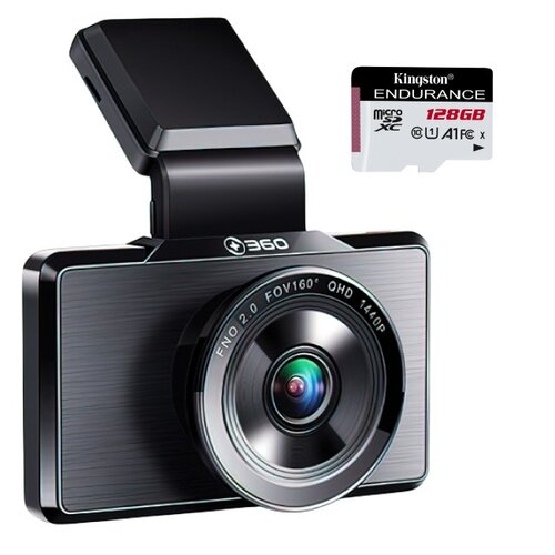 Wideorejestrator 360 G500H Premium + Karta pamięci KINGSTON Endurance microSDXC 128GB