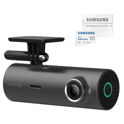 Wideorejestrator 70MAI M300 Dash Cam Czarny + Karta pamięci SAMSUNG Pro Endurance microSDXC 128GB + Adapter