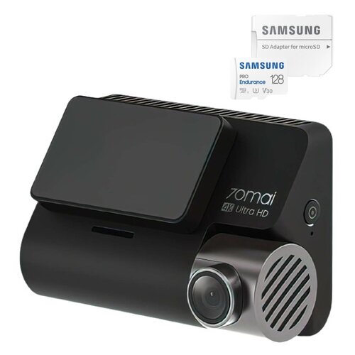 Wideorejestrator 70mai A800S 4K + Karta pamięci SAMSUNG Pro Endurance microSDXC 128GB + Adapter