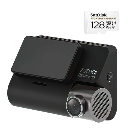 Wideorejestrator 70mai A800S 4K + Kamera dodatkowa RC06 + Karta pamięci SANDISK microSDXC 128GB