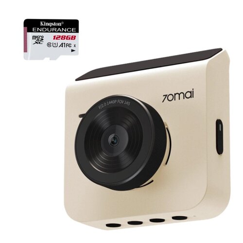 Wideorejestrator 70MAI A400 + kamera tylna RC09 Biały + Karta pamięci KINGSTON Endurance microSDXC 128GB
