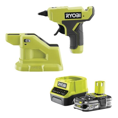 Pistolet do kleju RYOBI RGLM18-0 + Akumulator RYOBI RC18120-125 2.5Ah 18V + Ładowarka