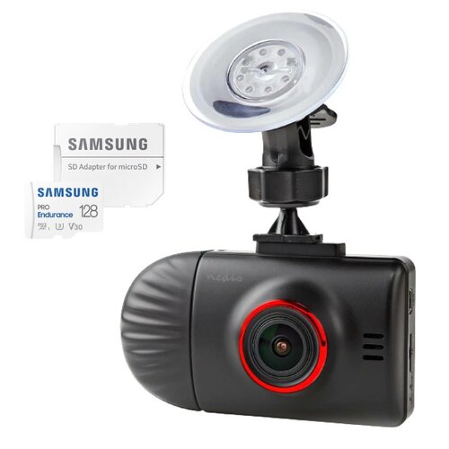 Wideorejestrator NEDIS DCAM40BK + Karta pamięci SAMSUNG Pro Endurance microSDXC 128GB + Adapter