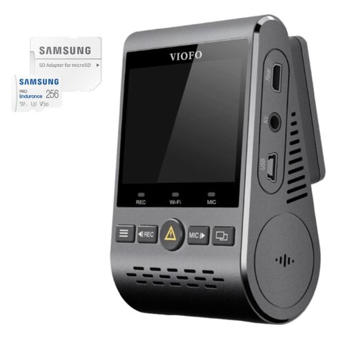 Wideorejestrator VIOFO A129 DUO-G + Karta pamięci SAMSUNG Pro Endurance microSDXC 256GB + Adapter