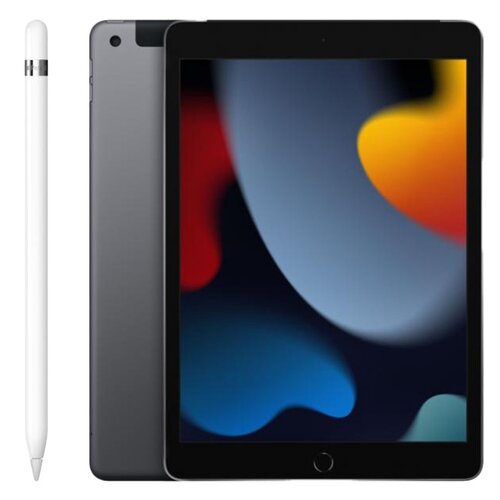 Tablet APPLE iPad 10.2" 9 gen. 64GB LTE Wi-Fi Gwiezdna szarość + Rysik APPLE (1. gen) MQLY3ZM/A (z przejściówką Lightning)