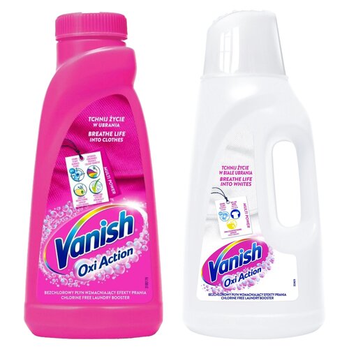 Odplamiacz do prania VANISH Oxi Action 500 ml + Odplamiacz do prania VANISH Oxi Action Biały 2000 ml