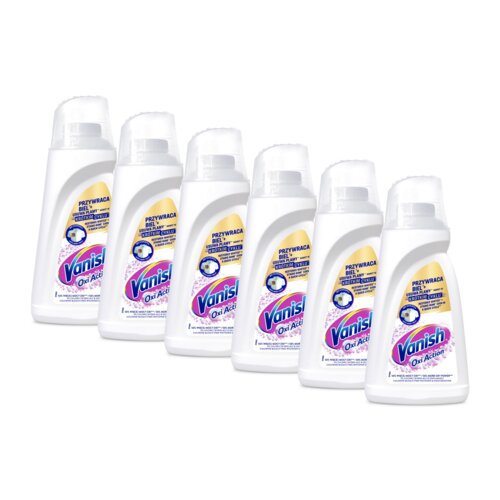 Odplamiacz do prania VANISH Oxi Action Biały 6 x 1000 ml