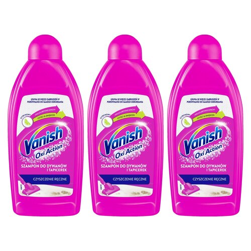 Płyn do prania dywanów VANISH Oxi Action Cytrynowy 3 x 500 ml