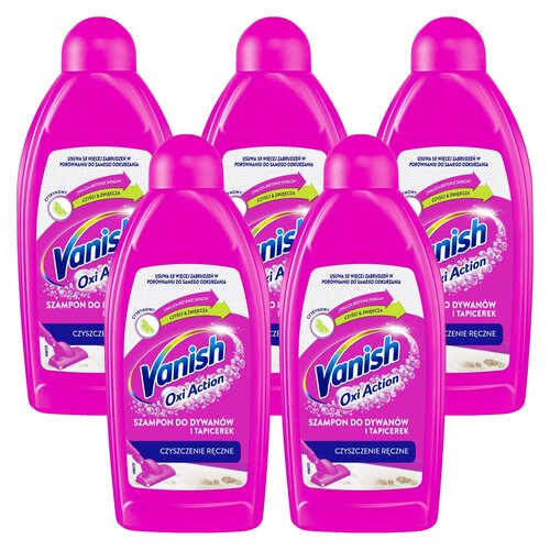 Płyn do prania dywanów VANISH Oxi Action Cytrynowy 5 x 500 ml