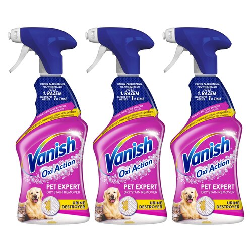 Płyn do prania dywanów VANISH Oxi Action Pet Expert 3 x 500 ml