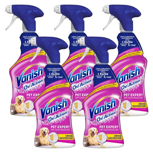 Płyn do prania dywanów VANISH Oxi Action Pet Expert 5 x 500 ml