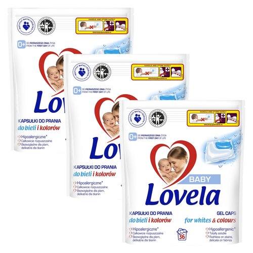 KAPSUŁKI DO PRANIA LOVELA BABY UNIWERSALNE 108 szt.