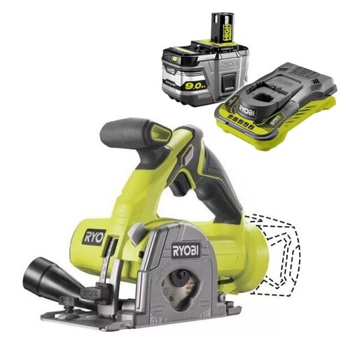 Pilarka tarczowa RYOBI R18MMS-0 + Akumulator RYOBI RC18150-190 9.0Ah 18V + Ładowarka