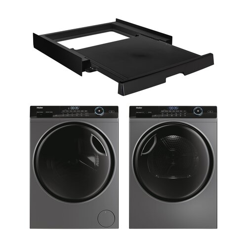 Pralka HAIER I-Pro 5 HW80-B14959S8U1S kl.A 8kg 1400 obr hOn DirectMotion + Suszarka HAIER I-PRO 5 HD80-A3959R-S + Łącznik HAIER HASTKU10FB