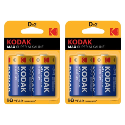 Baterie D LR20 KODAK Max Super Alkaline (4 szt.)