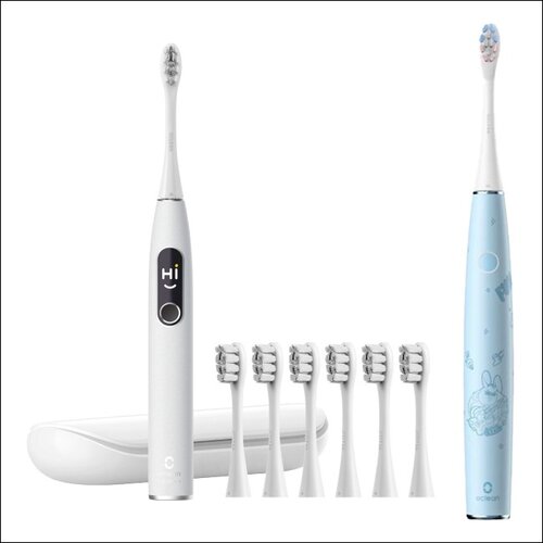 Szczoteczka soniczna OCLEAN X Pro Elite Premium + Szczoteczka soniczna OCLEAN Kids C01000362 Niebieski