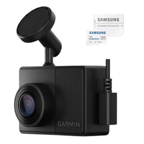 Wideorejestrator GARMIN Dash Cam 67W + Karta pamięci SAMSUNG Pro Endurance microSDXC 256GB + Adapter