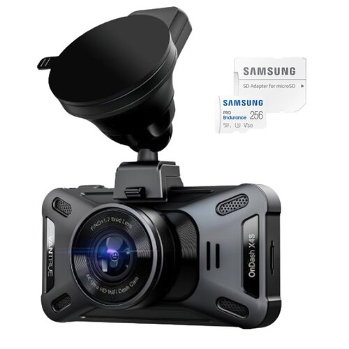 Wideorejestrator VANTRUE X4S 4K 1CH + Karta pamięci SAMSUNG Pro Endurance microSDXC 256GB + Adapter