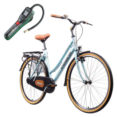 Rower miejski INDIANA Storica 130 1B 28 cali damski Zielony + Pompka rowerowa BOSCH EasyPump 0603947000
