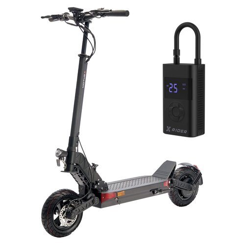 Hulajnoga elektryczna MOTUS Pro 10 70km 600W Amortyzacja 10" Czarny + Pompka rowerowa XRIDER z funkcją powerbank XR00AP01