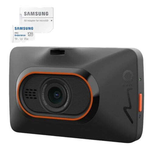 Wideorejestrator MIO MiVue C450 Czarny + Karta pamięci SAMSUNG Pro Endurance microSDXC 128GB + Adapter