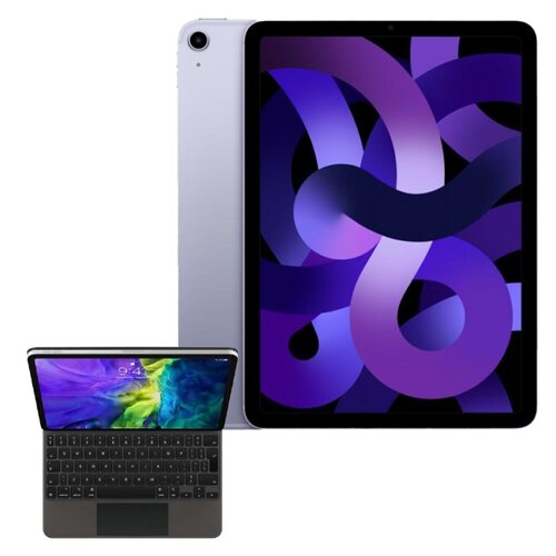 Tablet APPLE iPad Air 10.9" 5 gen. 64 GB 5G Wi-Fi Fioletowy + Etui na iPad Air / iPad Pro APPLE Magic Keyboard Grafitowy Klawiatura