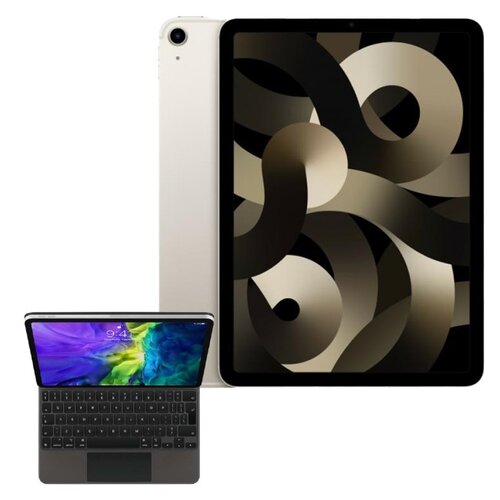 Tablet APPLE iPad Air 10.9" 5 gen. 256 GB 5G Wi-Fi Księżycowa poświata + Etui na iPad Air / iPad Pro APPLE Magic Keyboard Grafitowy Klawiatura