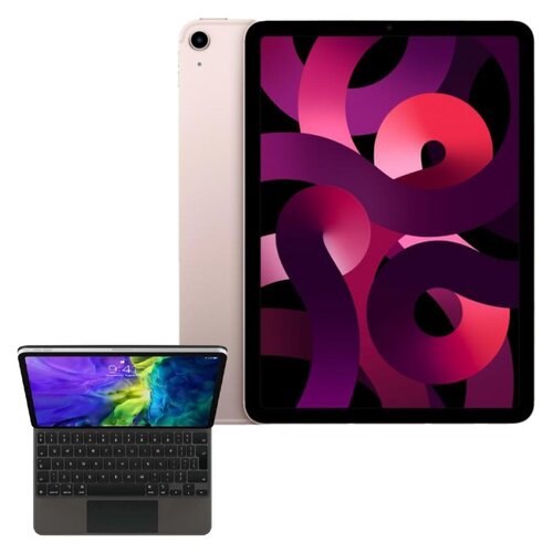 Tablet APPLE iPad Air 10.9" 5 gen. 256 GB 5G Wi-Fi Różowy + Etui na iPad Air / iPad Pro APPLE Magic Keyboard Grafitowy Klawiatura