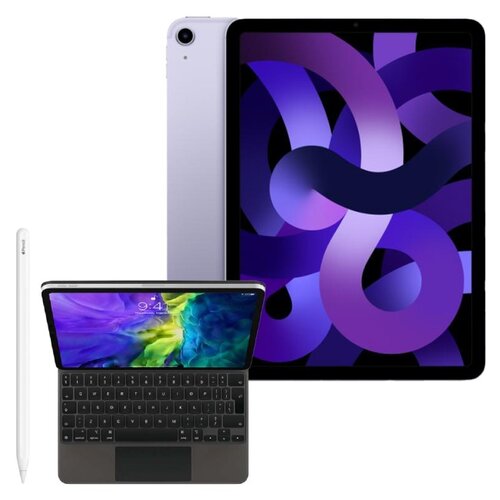 Tablet APPLE iPad Air 10.9 5 gen. 256 GB 5G Wi-Fi Fioletowy + Etui na iPad Air / iPad Pro APPLE Magic Keyboard + Rysik APPLE (2. gen) MU8F2ZM/A