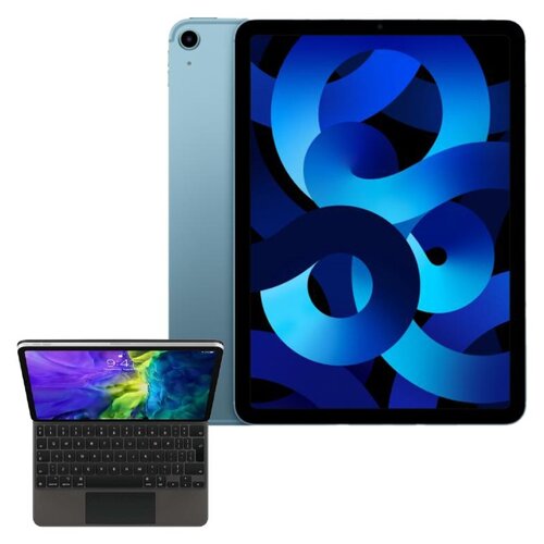 Tablet APPLE iPad Air 10.9" 5 gen. 256 GB 5G Wi-Fi Niebieski + Etui na iPad Air / iPad Pro APPLE Magic Keyboard Grafitowy Klawiatura