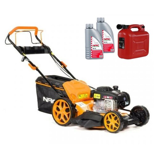 Kosiarka spalinowa NAC LS46-450E-HSDS-JR Briggs&Stratton 450E z napędem + Kanister KRYSIAK OL KAN10 10 L + Olej do kosiarki NAC SAE 30 2 x 0.6L