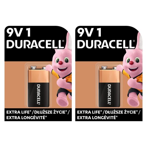 Bateria 9V DURACELL Extra Life (2 szt.)