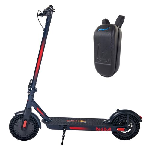 Hulajnoga elektryczna RED BULL Racing 10 30km 350W 10" Niebiesko-czerwony + Torba na kierownicę FRUGAL V21