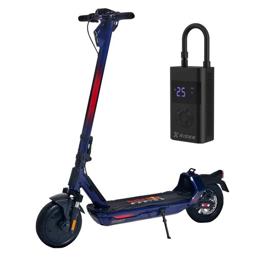 Hulajnoga elektryczna RED BULL Racing 10 RB-RTEN10-104 40km 350W Amortyzacja 10" Niebieski + Pompka rowerowa XRIDER z funkcją powerbank XR00AP01