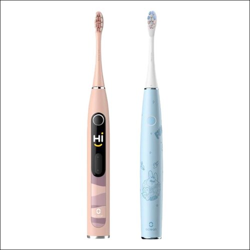 Szczoteczka soniczna OCLEAN X10 Różowy + Szczoteczka soniczna OCLEAN Kids C01000362 Niebieski